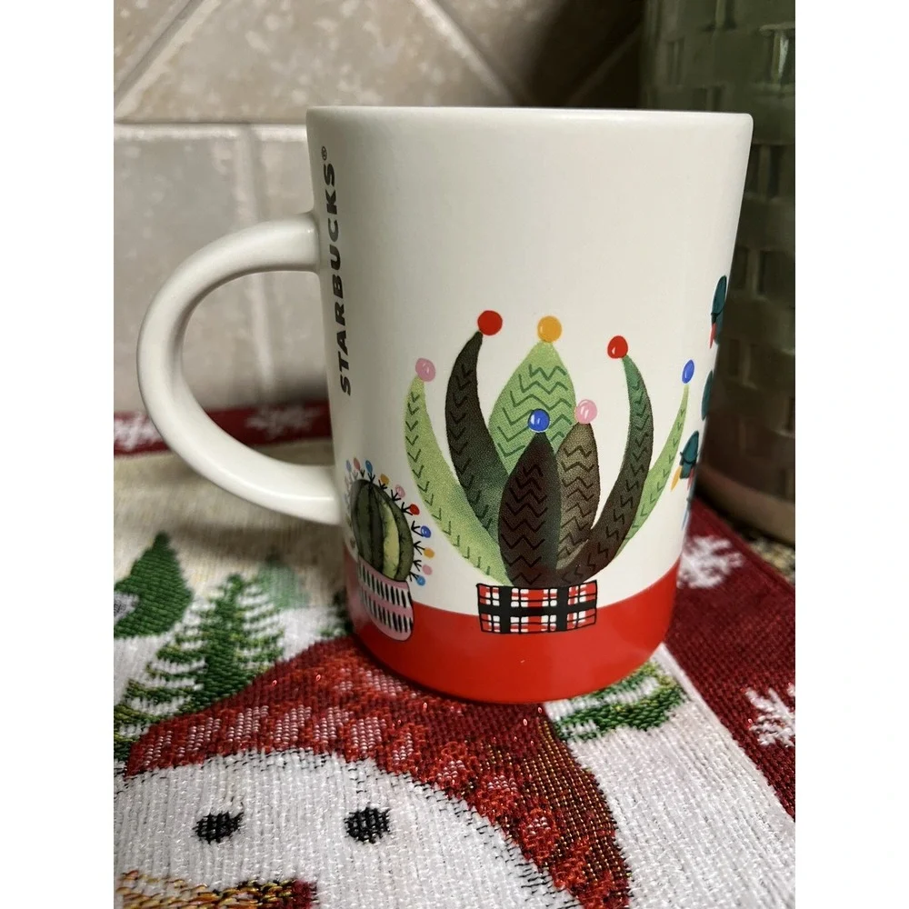 Starbucks Mug Starbucks Christmas Cactus Mug Holiday Cactus Mug